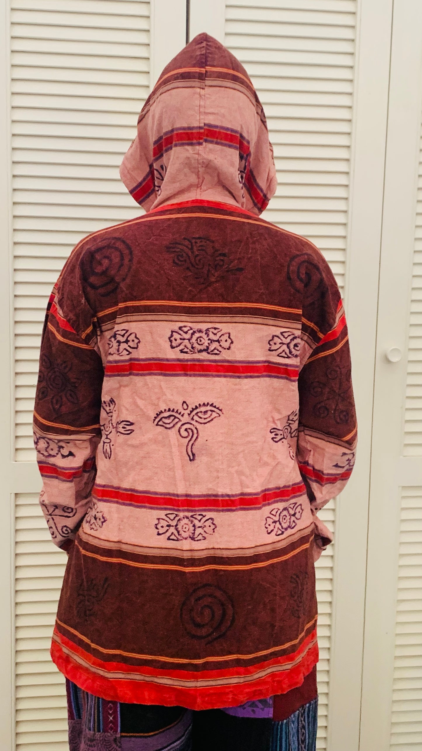 Handcrafted cotton Unisex Hoodie Kurta / Shirt # 75447