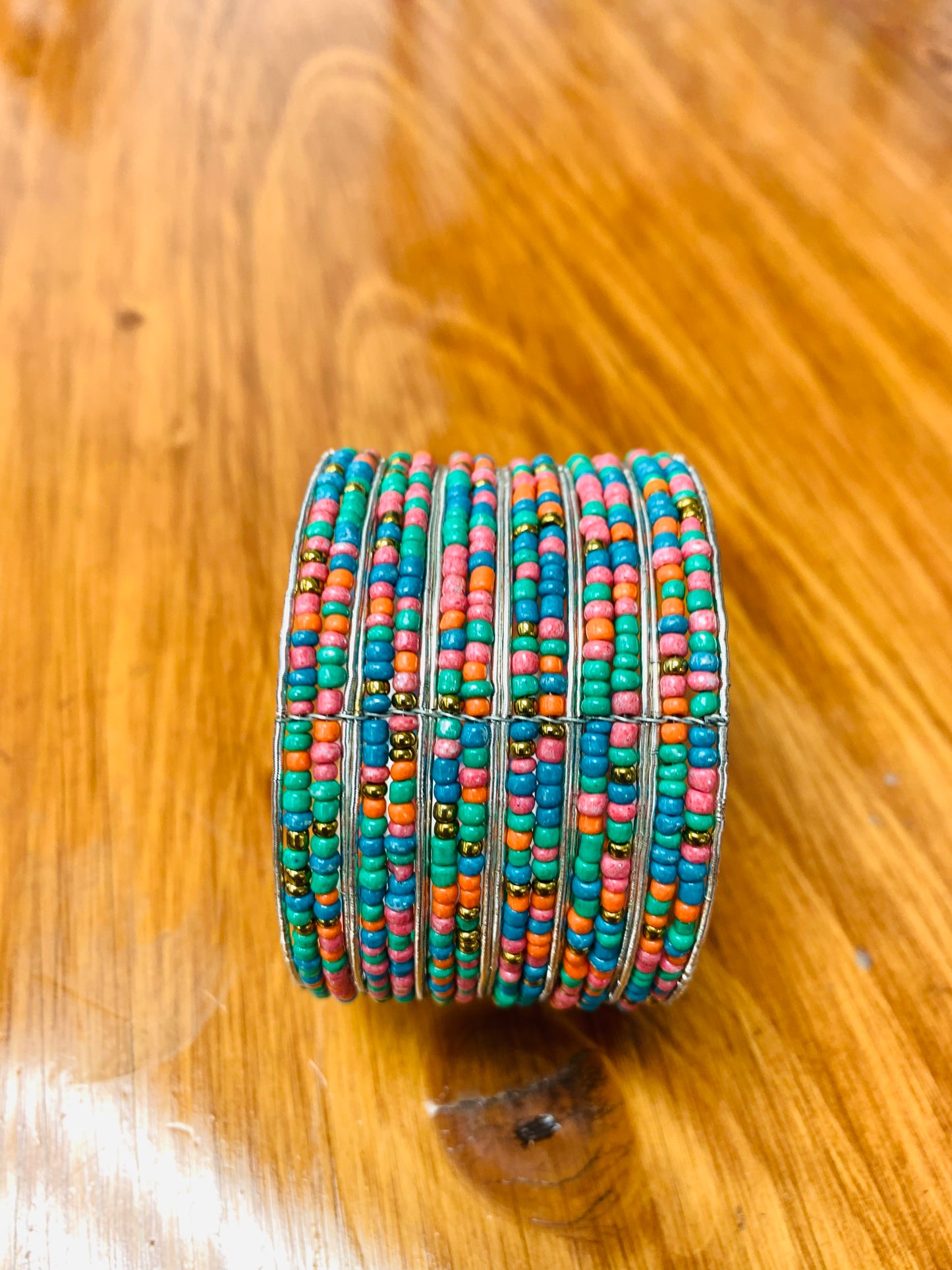 HIPPIE HANDCRAFTED HAND CUFF BEADS BANGLE #CUFF2287
