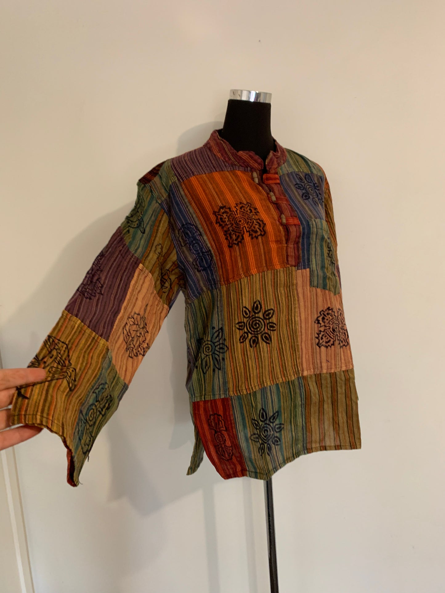 Bohemian handcrafted cotton patchwork Kurta # KURT618