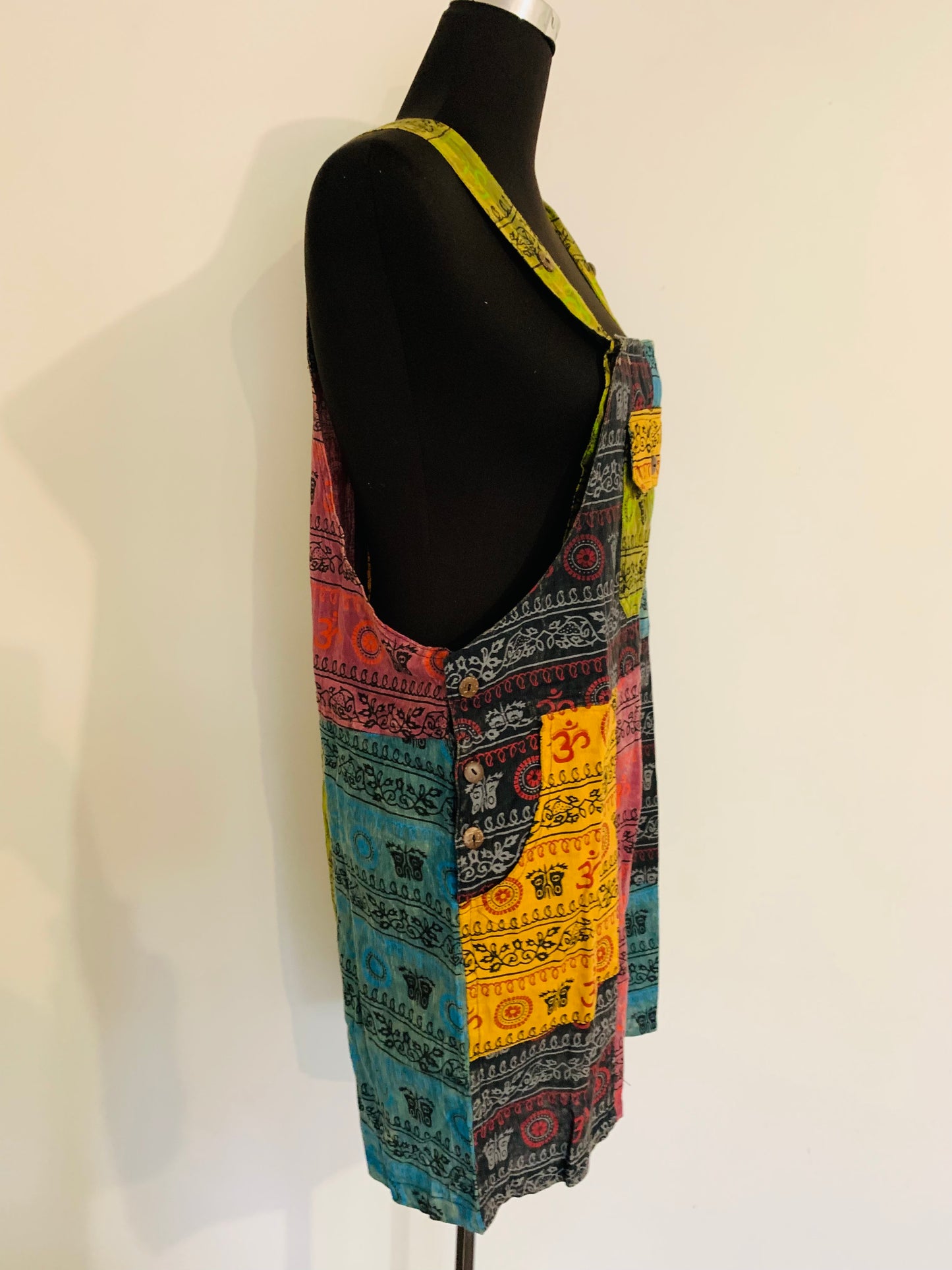 Bohemian style handcrafted Overall Shorts # JUMSH141