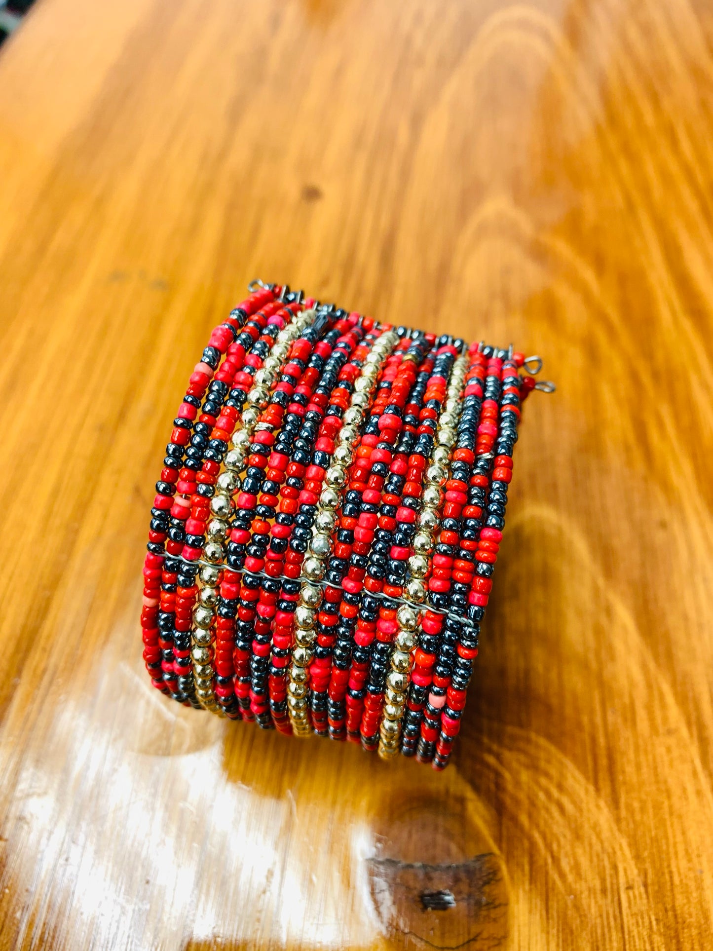 HIPPIE HANDCRAFTED HAND CUFF BEADS BANGLE #CUFF2284