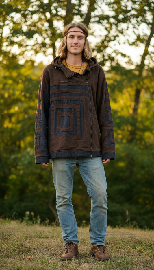 Bohemian style handcrafted UNISEX Warm Jackets #00944