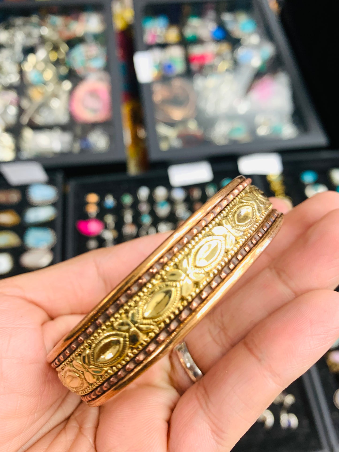 BOHEMIAN STYLE HANDCRAFTED HAND CUFF BANGLE # CUFF1186