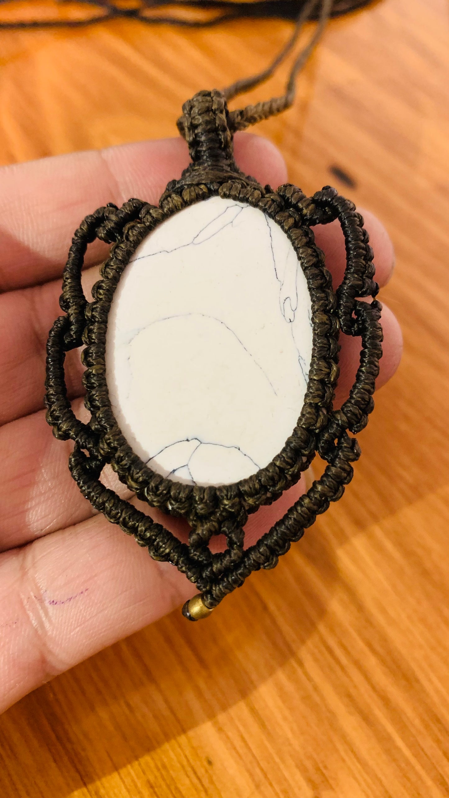 Bohemian style handcrafted Macrame necklace # 13