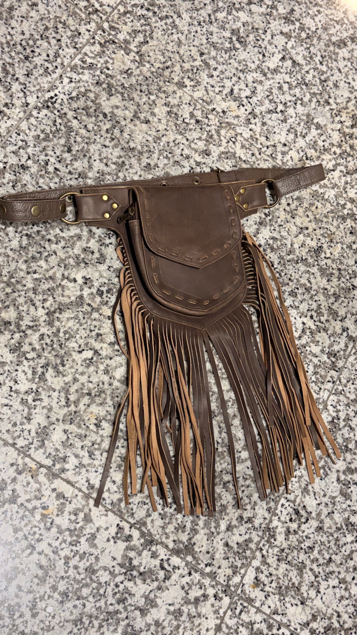 BOHEMIAN STYLE HANDCRAFTED UNISEX GENUINE LEATHER BUM BAGS #21088