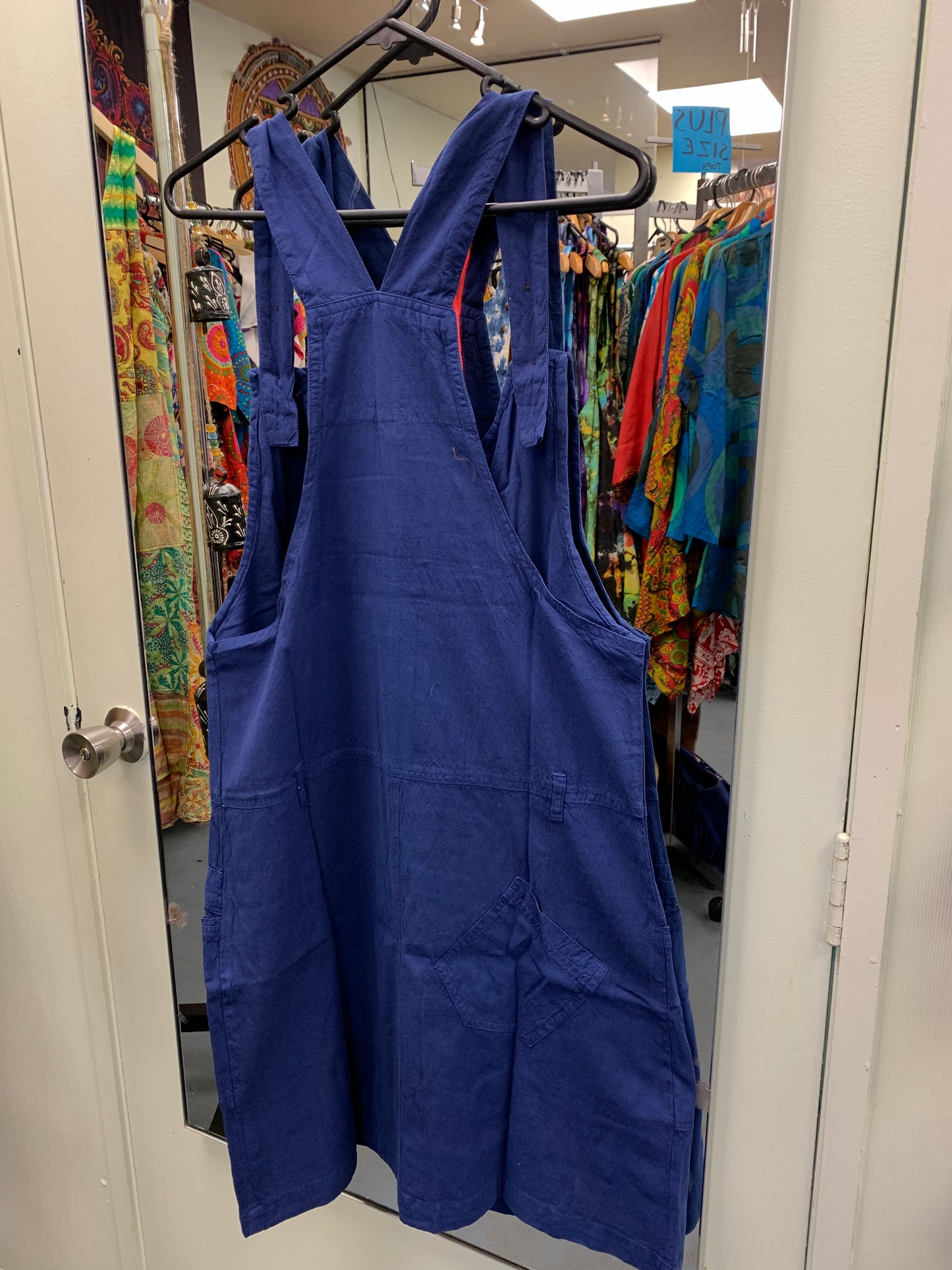 Bohemian style handcrafted Overall Midi dress # OVDRE113