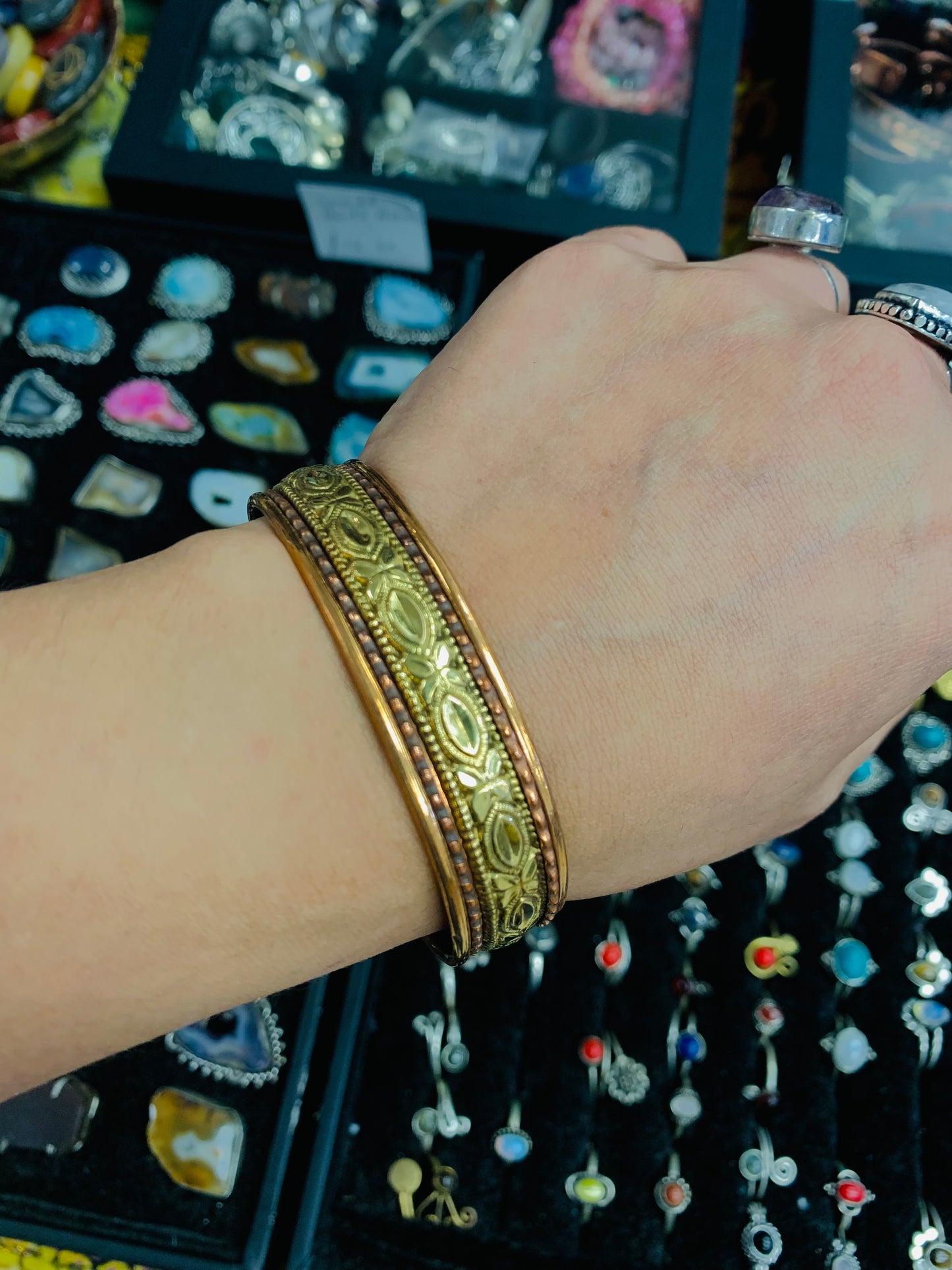 BOHEMIAN STYLE HANDCRAFTED HAND CUFF BANGLE # CUFF1186