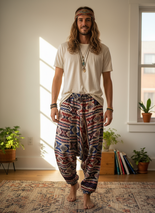 HANDCRAFTED WARM DROP CROTCH PANTS #WOOL2121
