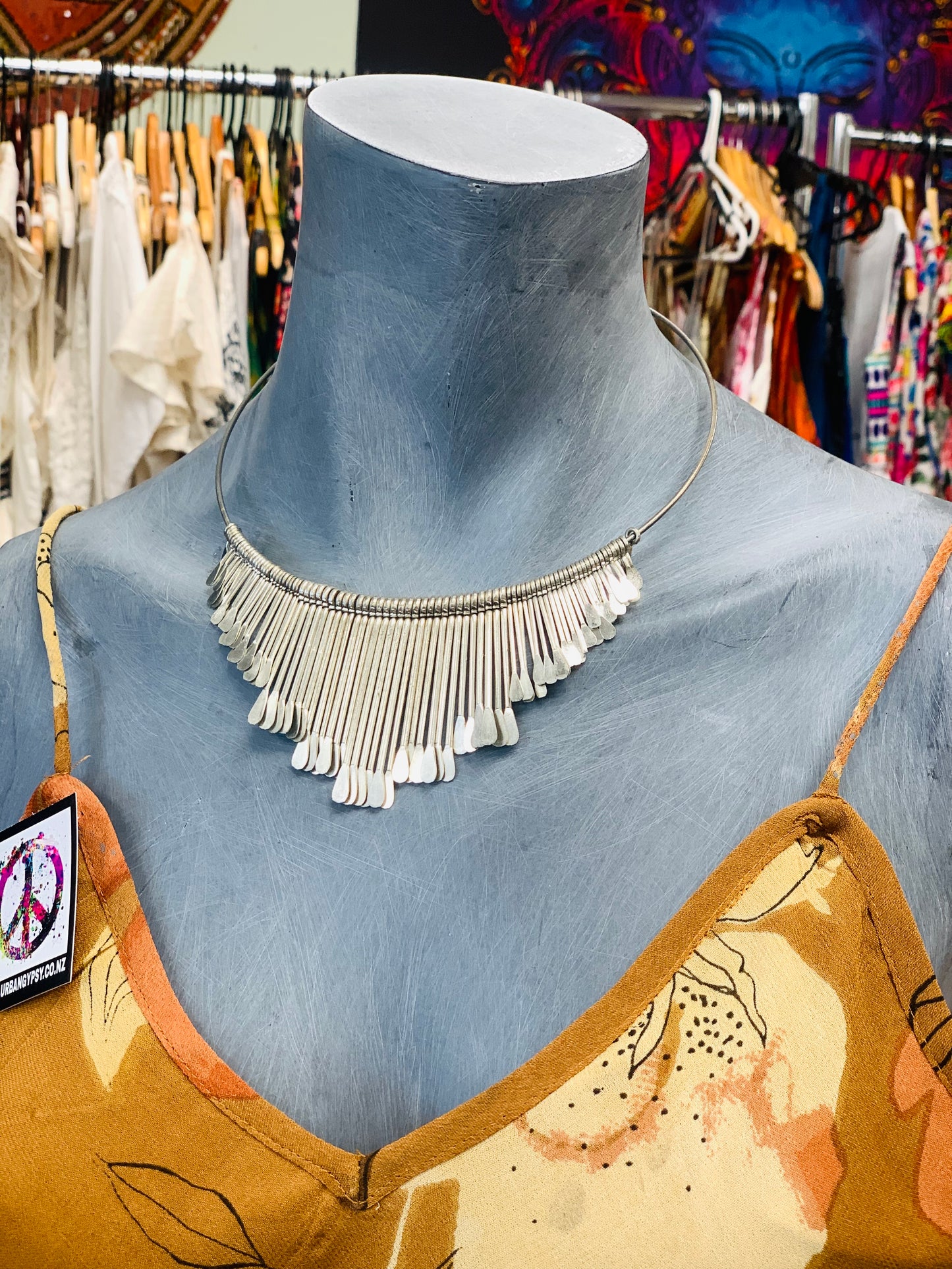 BOHEMIAN STYLE HANDCRAFTED SPIKES NECKLACE #NECK25