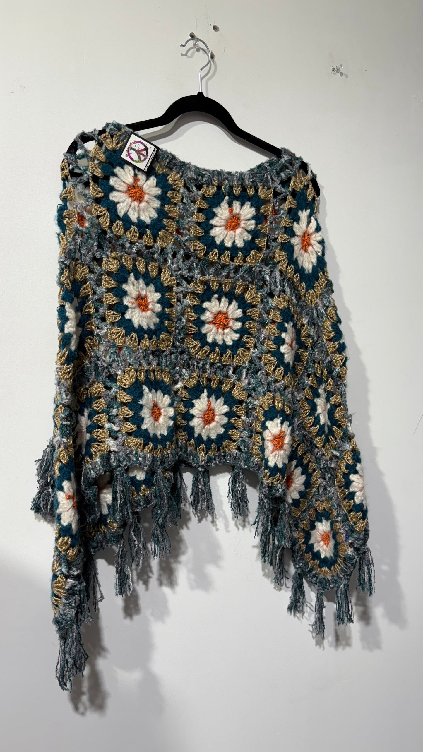 Handcrafted Crochet poncho #34