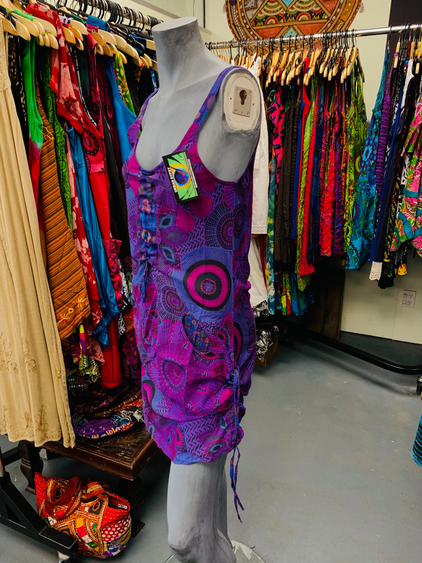 Bohemian style handcrafted cotton Trance dress #00435