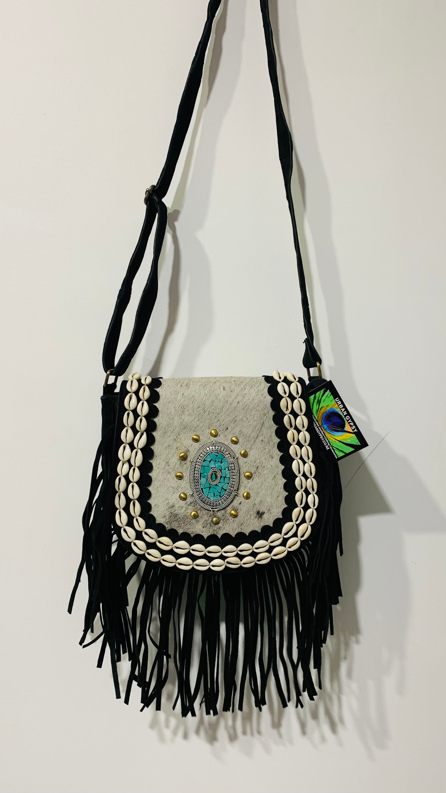 BOHO HANDCRAFTED GENUINE SUEDE LEATHER BAG #205568