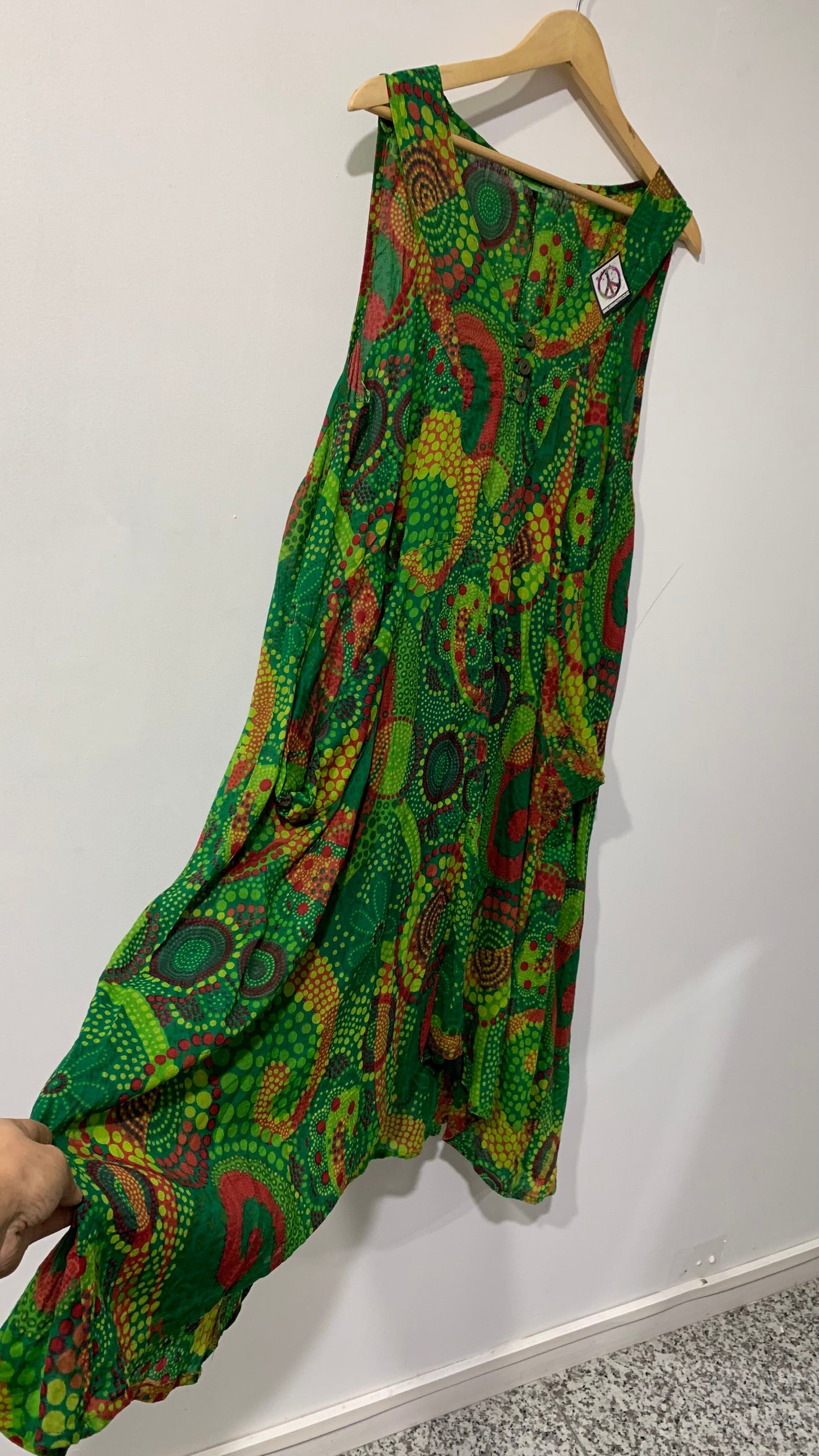 BOHEMIAN STYLE HANDCRAFTED FLOWY DRESS #5698