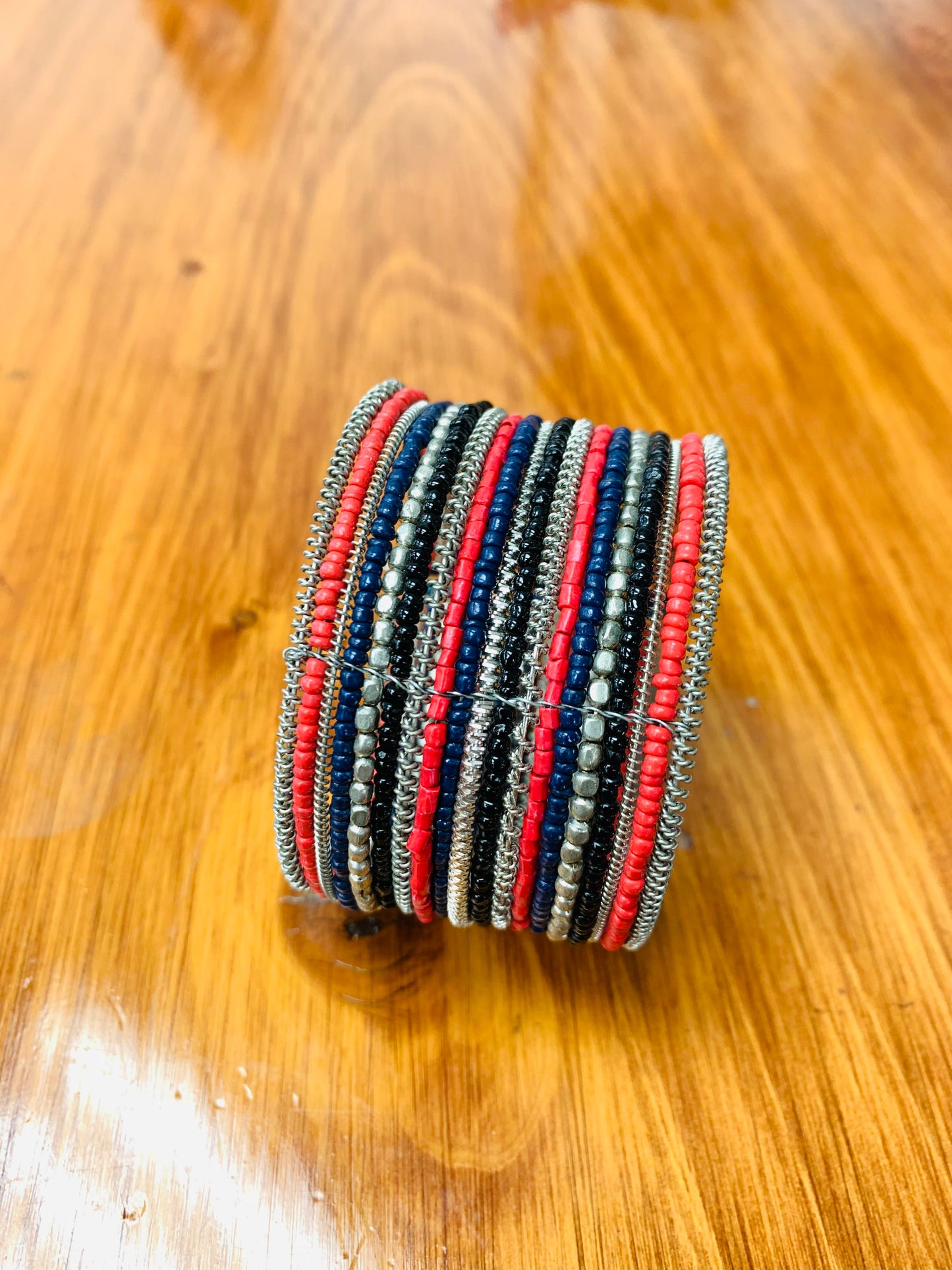 HIPPIE HANDCRAFTED HAND CUFF BEADS BANGLE #CUFF2286