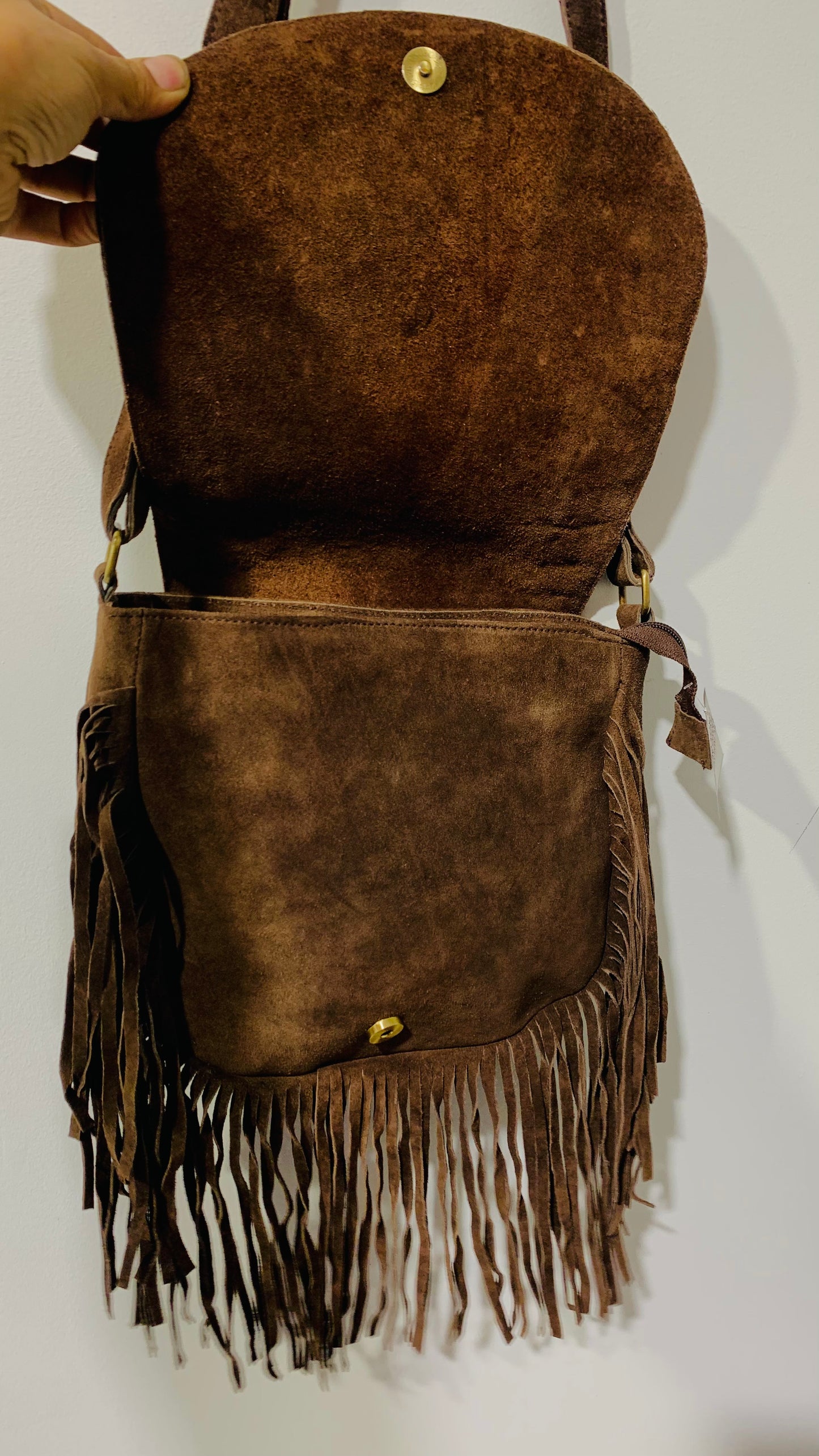 BOHO HANDCRAFTED GENUINE SUEDE LEATHER BAG #205567