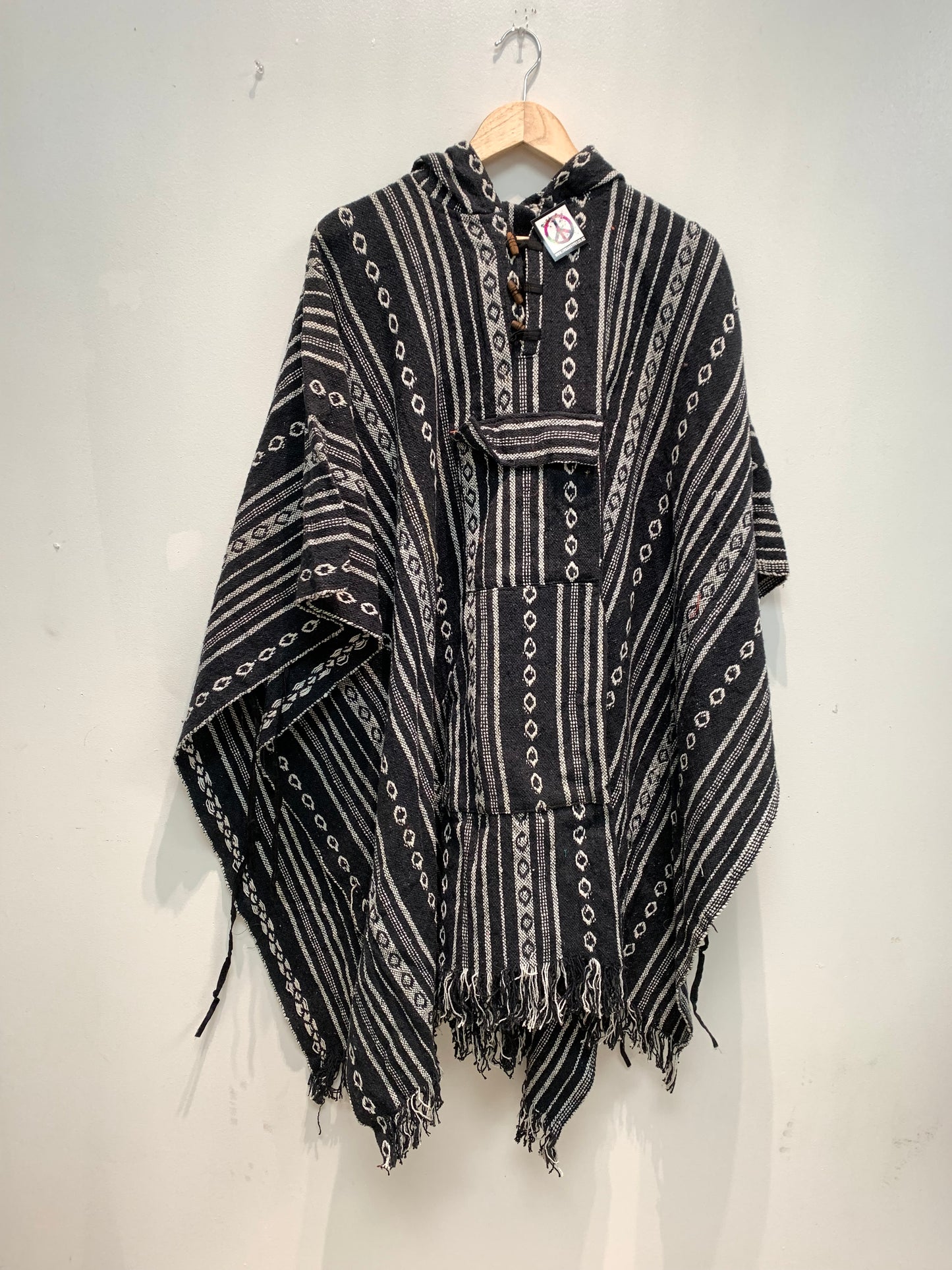 Bohemian style handcrafted Hoodie Plus size UNISEX Gheri poncho #017044