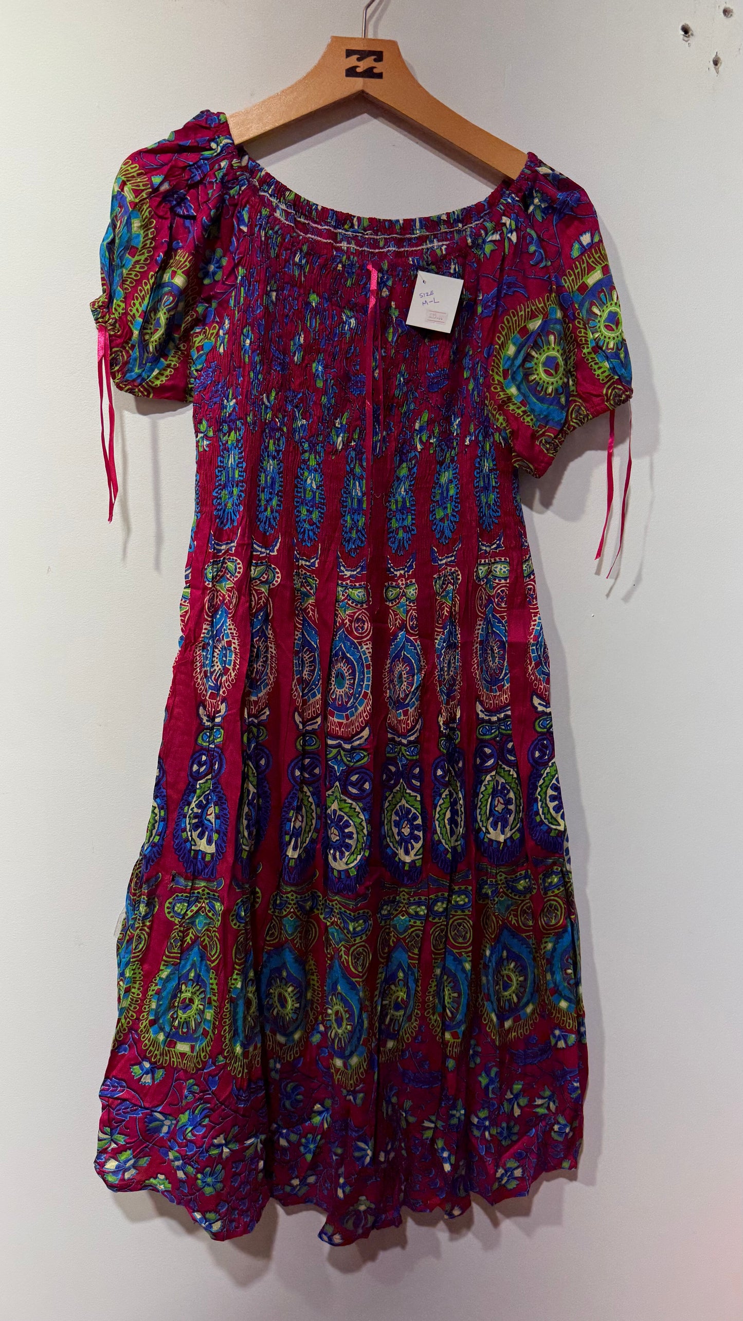 Bohemian style handcrafted Mandala dress #DRE4652