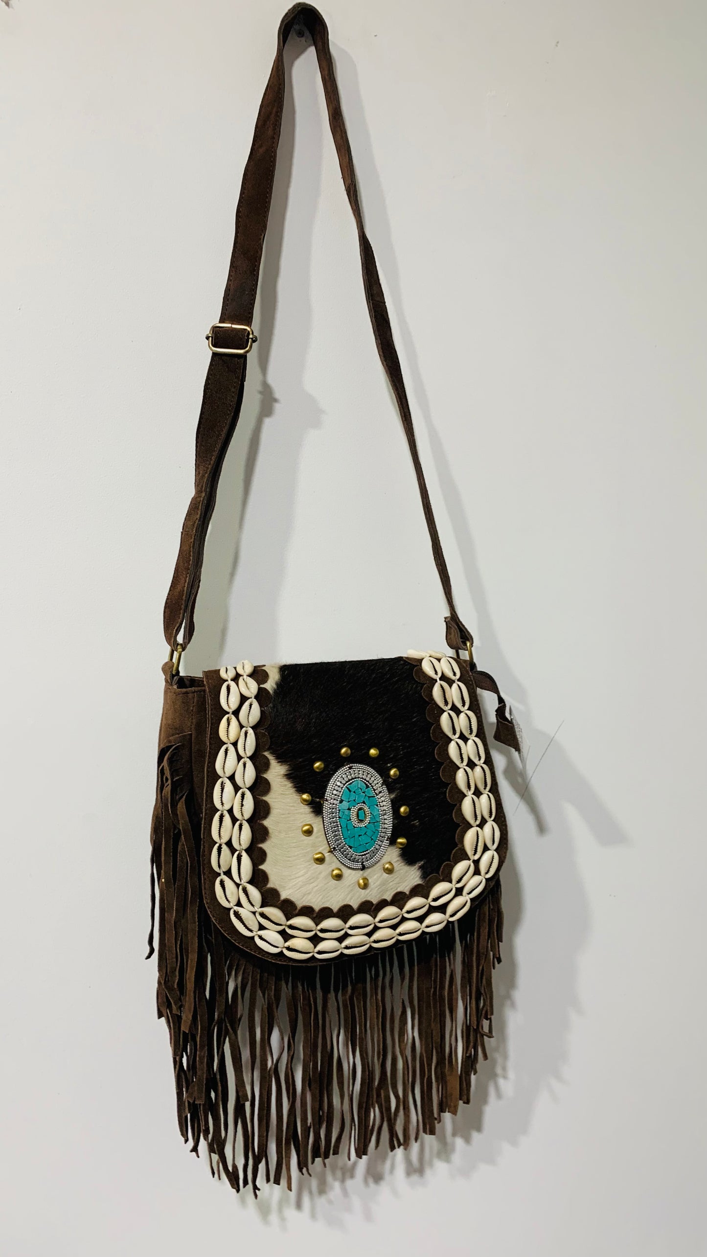 BOHO HANDCRAFTED GENUINE SUEDE LEATHER BAG #205567