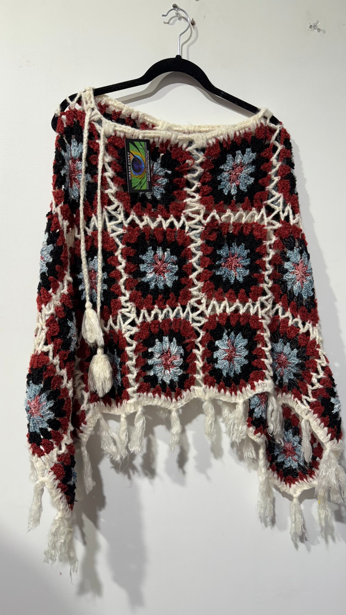 Handcrafted Crochet poncho #36