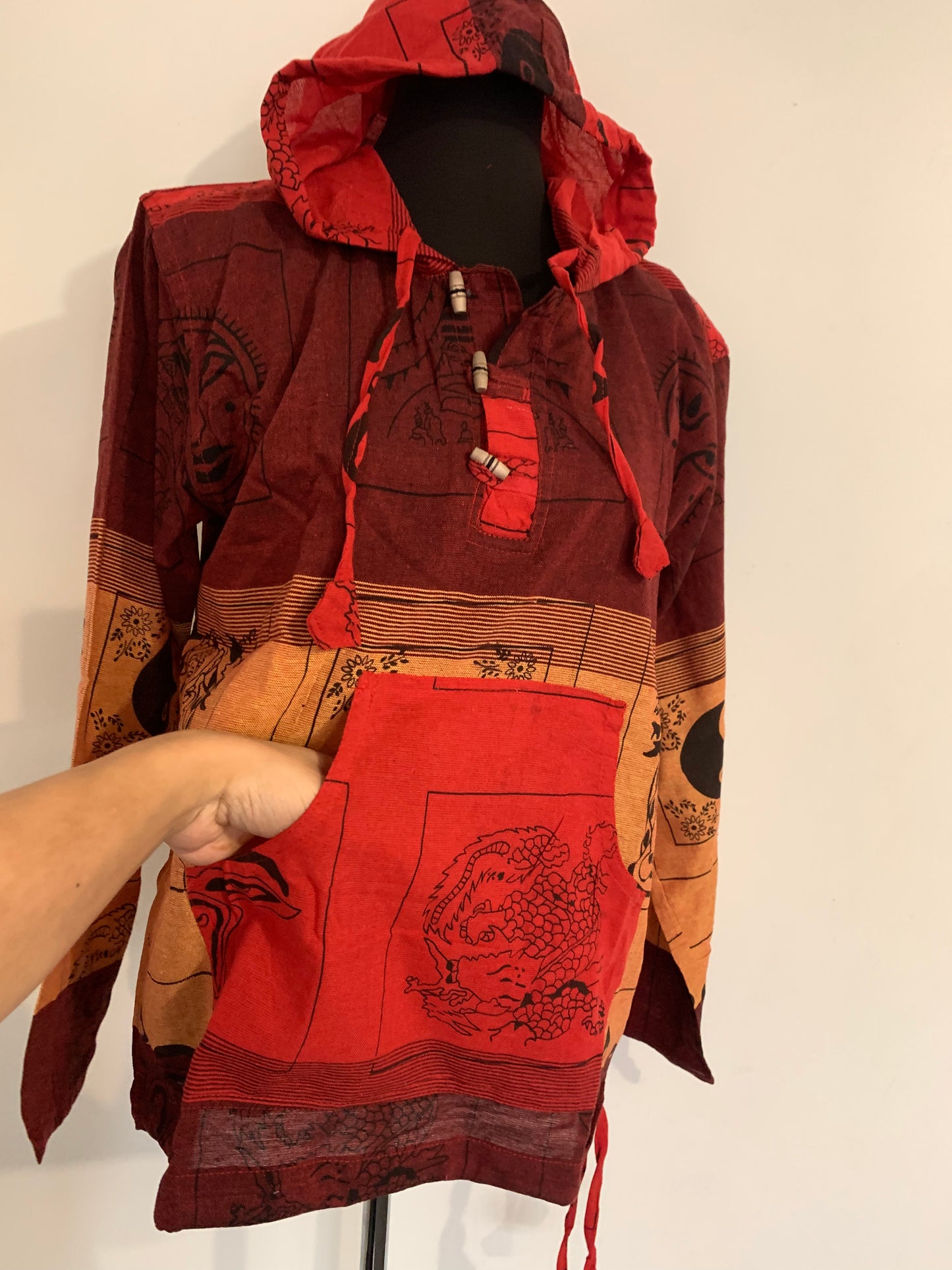 Bohemian style handcrafted cotton Kurta/ Top # 7999