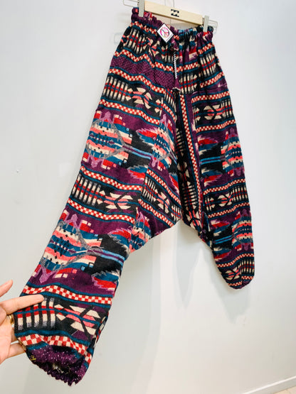 HANDCRAFTED WARM DROP CROTCH PANTS #WOOL21