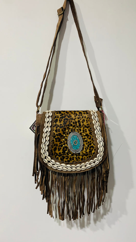 BOHO HANDCRAFTED GENUINE SUEDE LEATHER BAG #205557