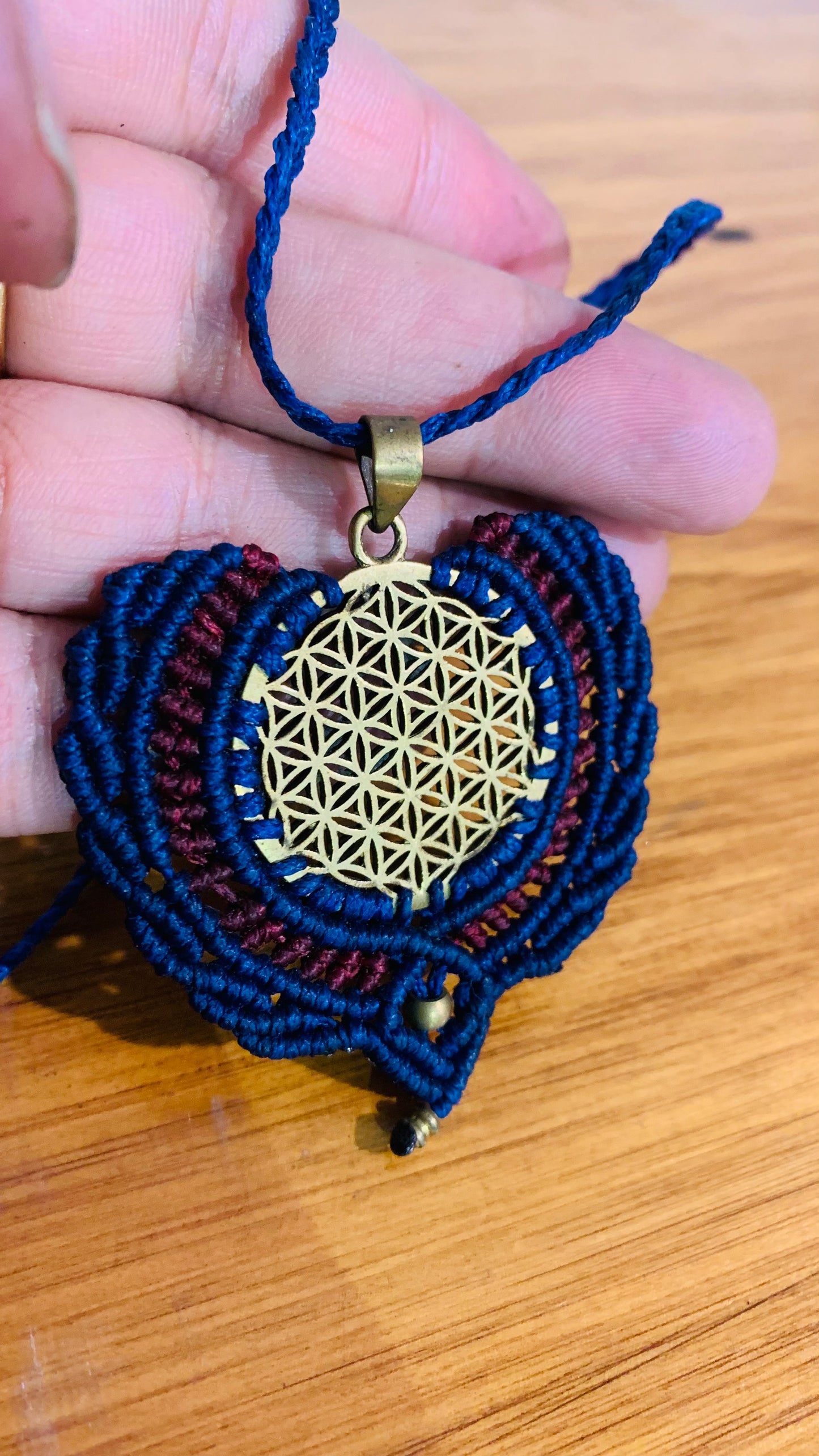 Bohemian style handcrafted Macrame necklace # 11