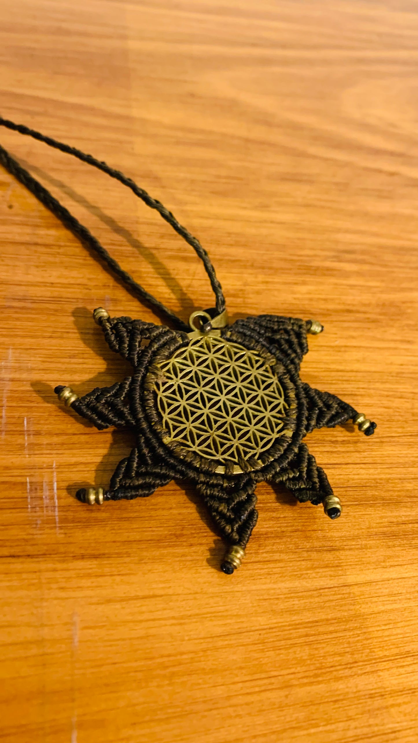 Bohemian style handcrafted Macrame necklace # 12