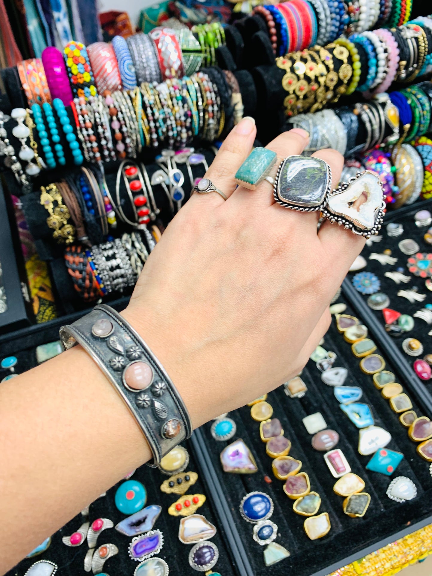 BOHEMIAN STYLE HANDCRAFTED HAND CUFF BANGLE # CUFF1201