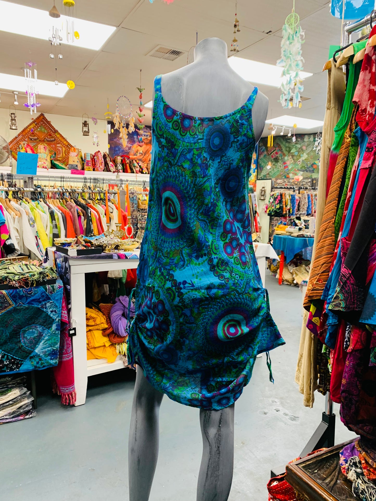 Bohemian style handcrafted cotton Trance dress #00435