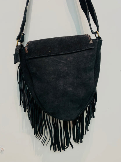 BOHEMIAN STATEMENT HANDCRAFTED GENUINE SUEDE LEATHER BAG #LEA1026