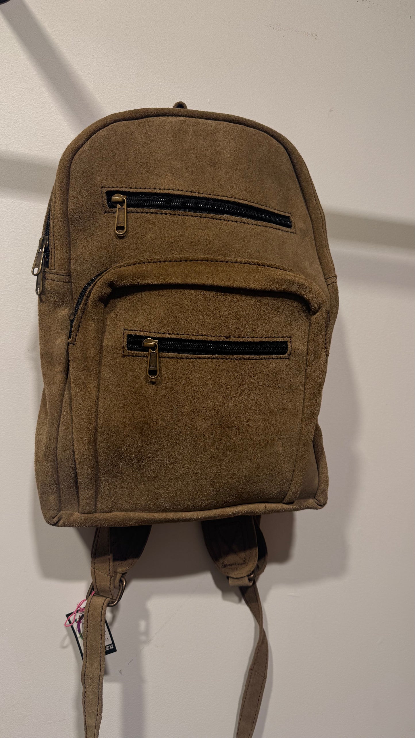 Bohemian style handcrafted Genuine leather Backpack #5595