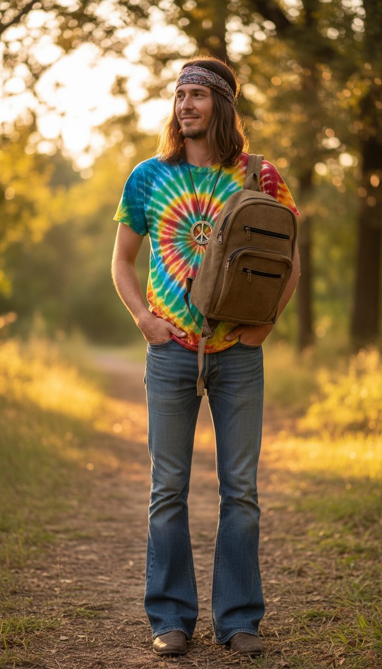 Bohemian style handcrafted Genuine leather Backpack #5595