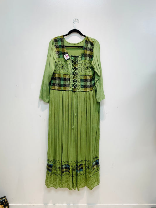 Bohemian handcrafted Dolly Maxi dress # DRE341