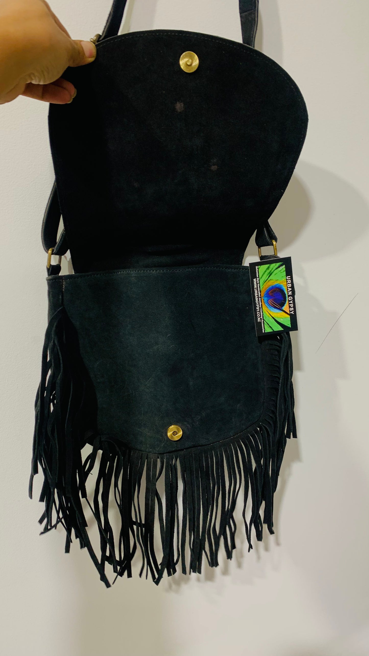 BOHO HANDCRAFTED GENUINE SUEDE LEATHER BAG #205568