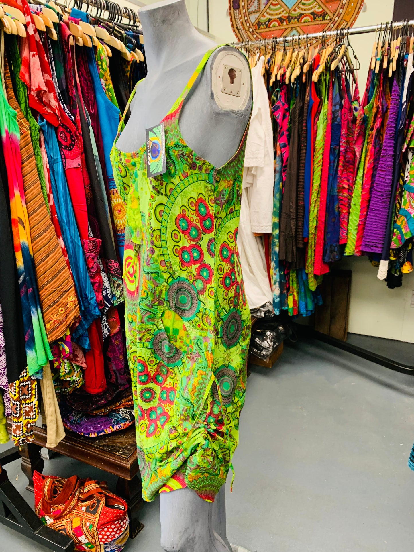 Bohemian style handcrafted cotton Trance dress #00435
