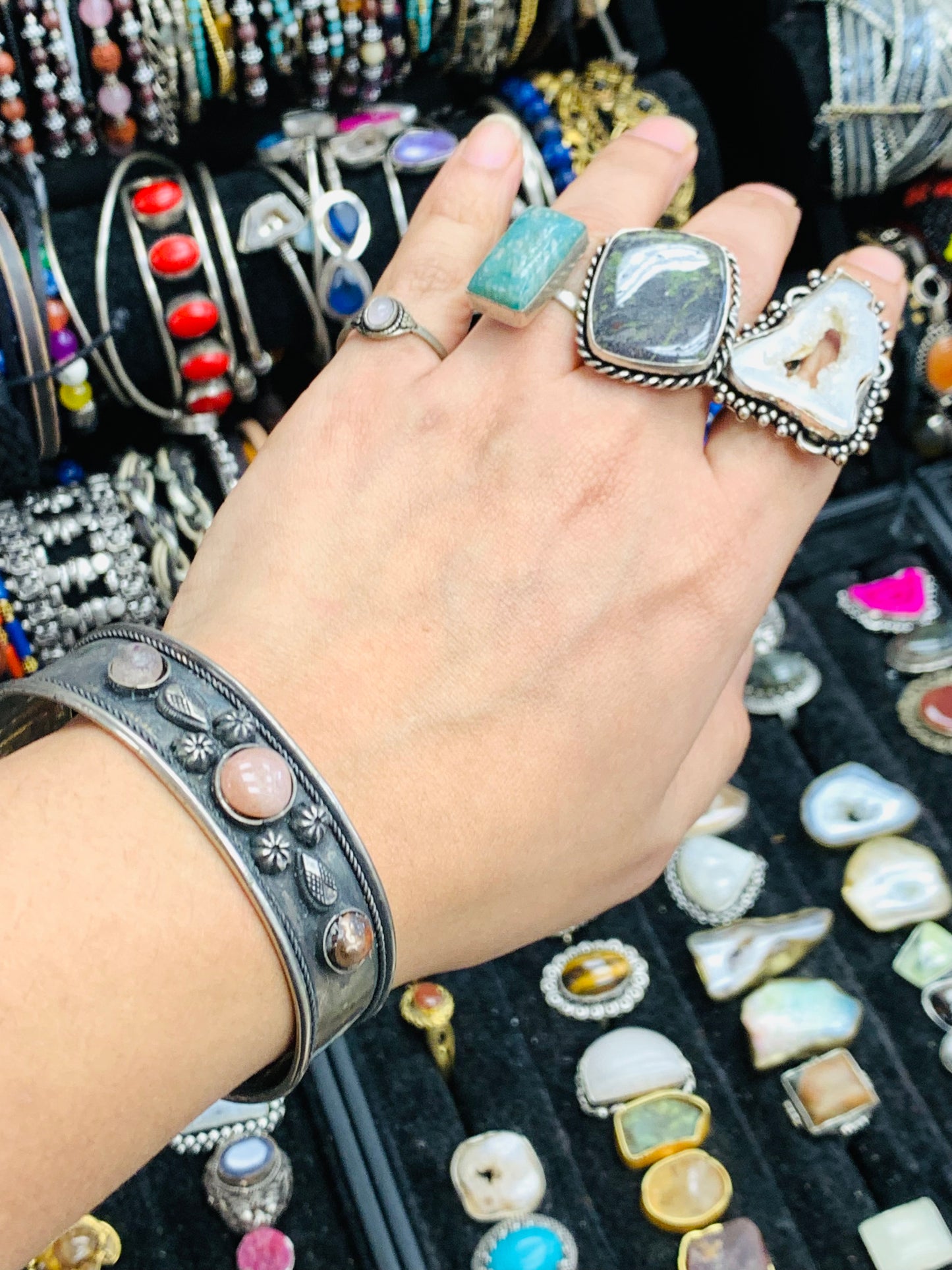 BOHEMIAN STYLE HANDCRAFTED HAND CUFF BANGLE # CUFF1201