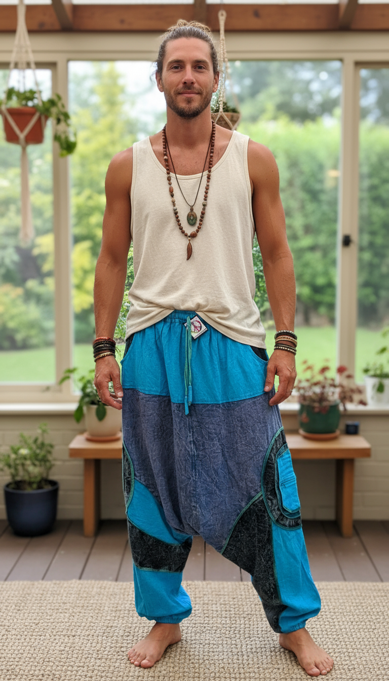Bohemian Handcrafted Drop crotch Pants #STP279