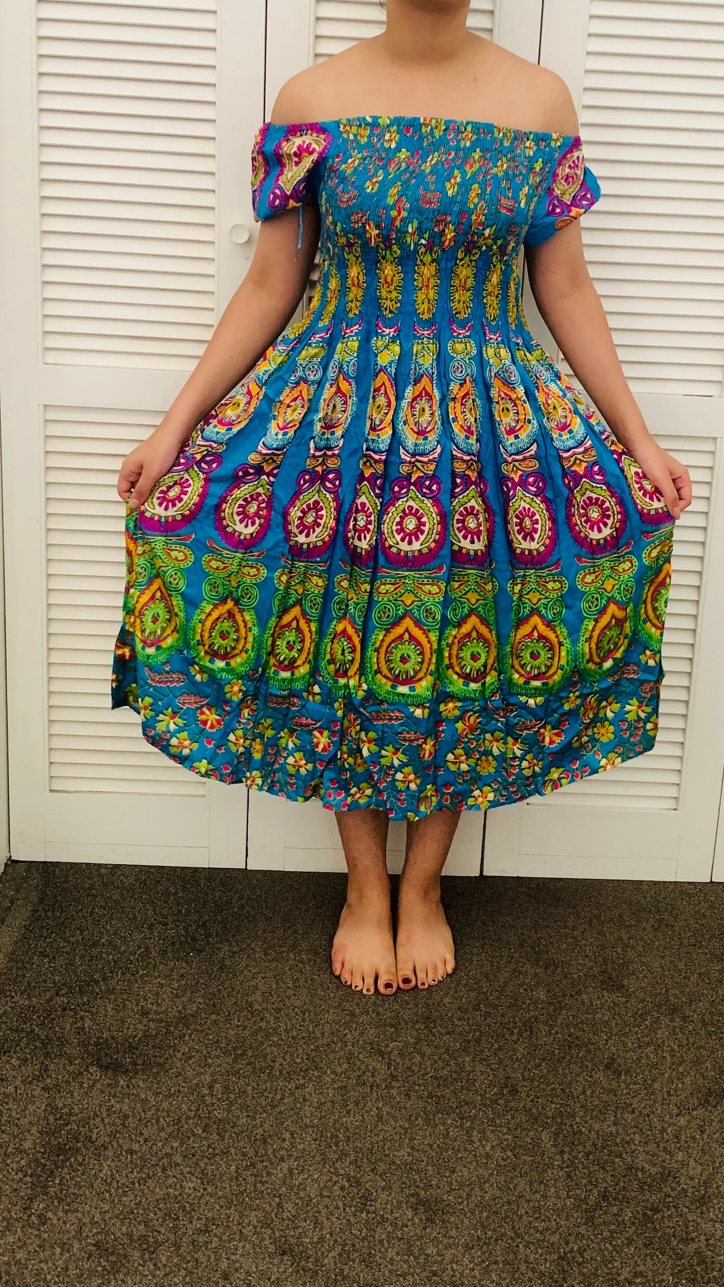Bohemian handcrafted Mandala dress # DRE3008