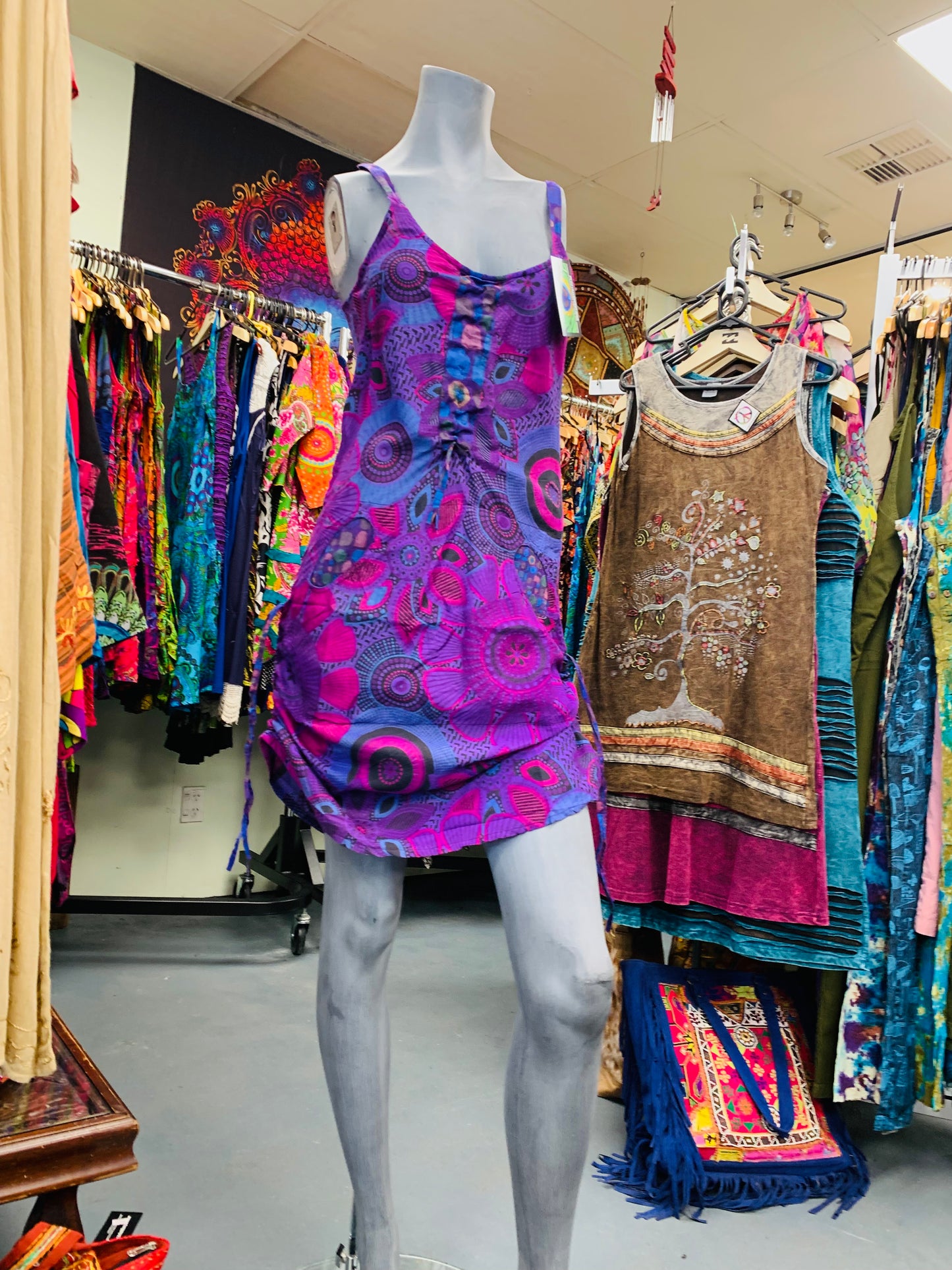 Bohemian style handcrafted cotton Trance dress #00435