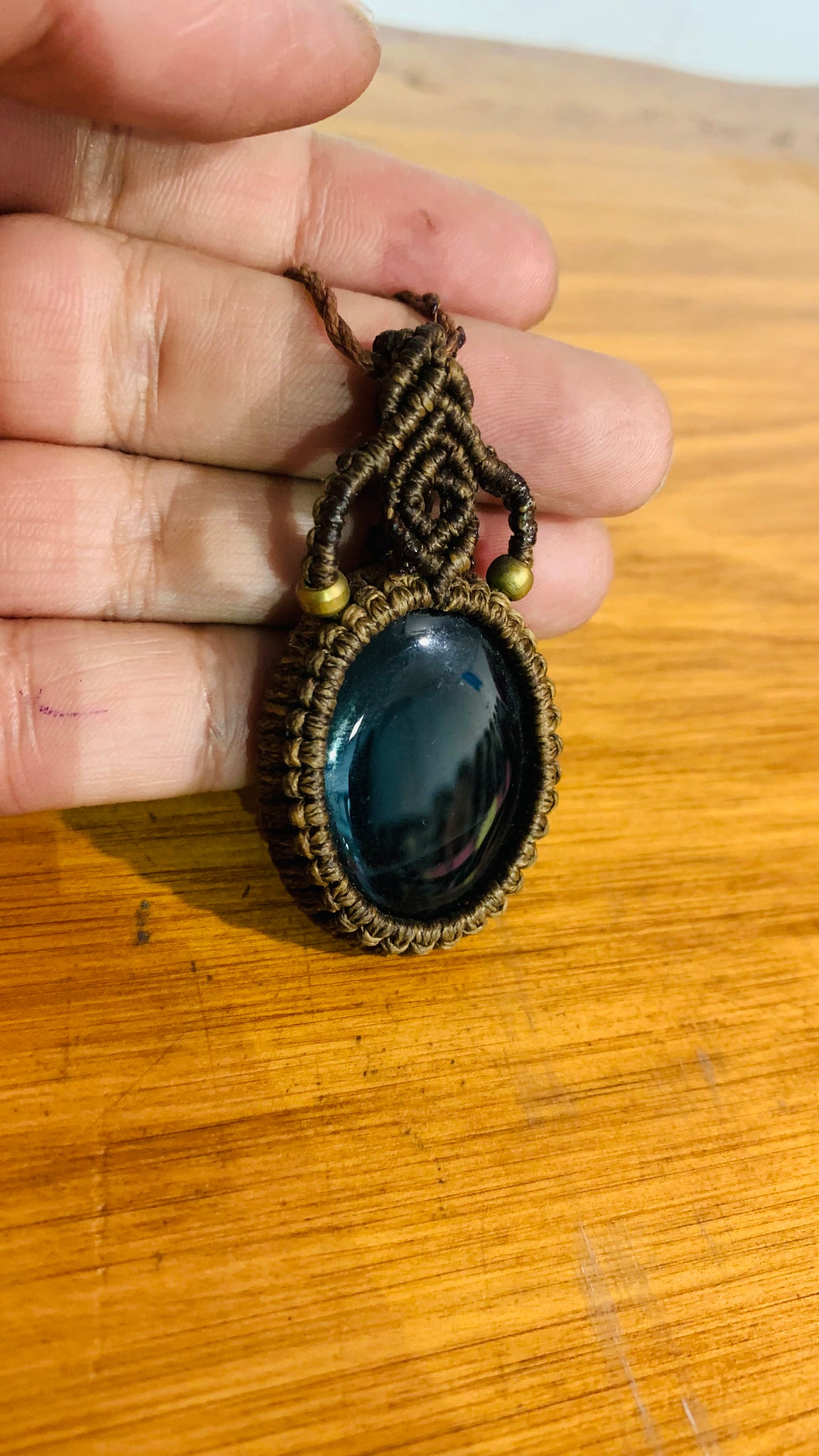 Bohemian style handcrafted Macrame necklace # 5