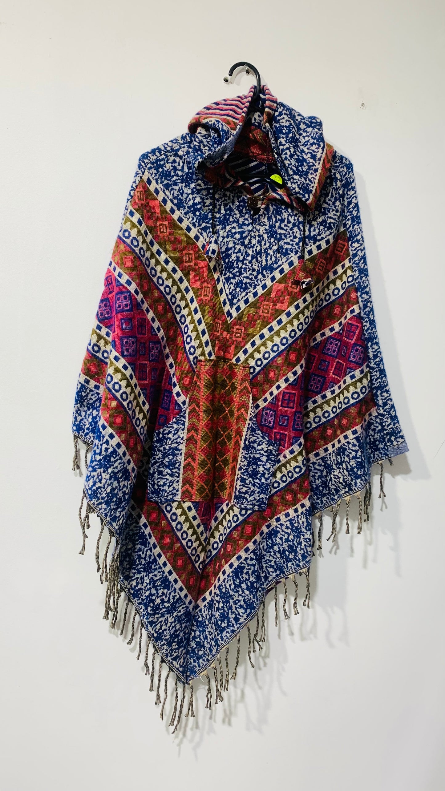 Bohemian style handcrafted Hoodie poncho #0172202