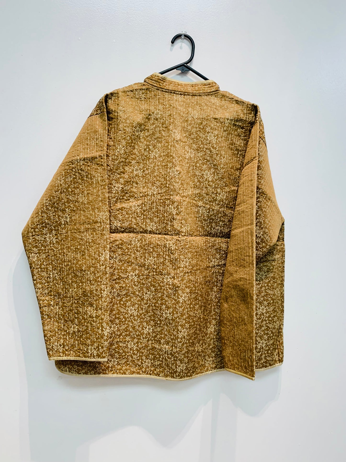 Handcrafted Reversible waist length Quilting Kantha Coat # QUIL031