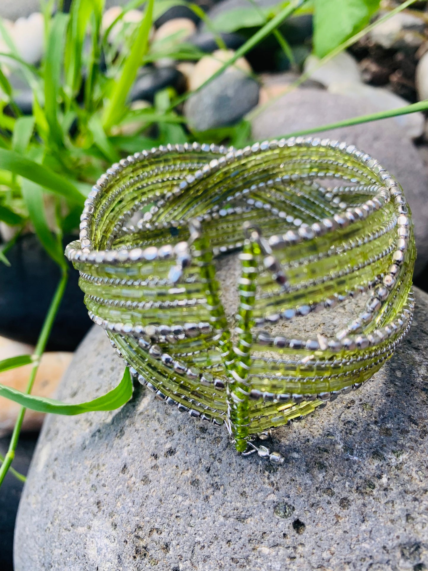 HIPPIE HANDCRAFTED HAND CUFF BEADS BANGLE #CUFF2283