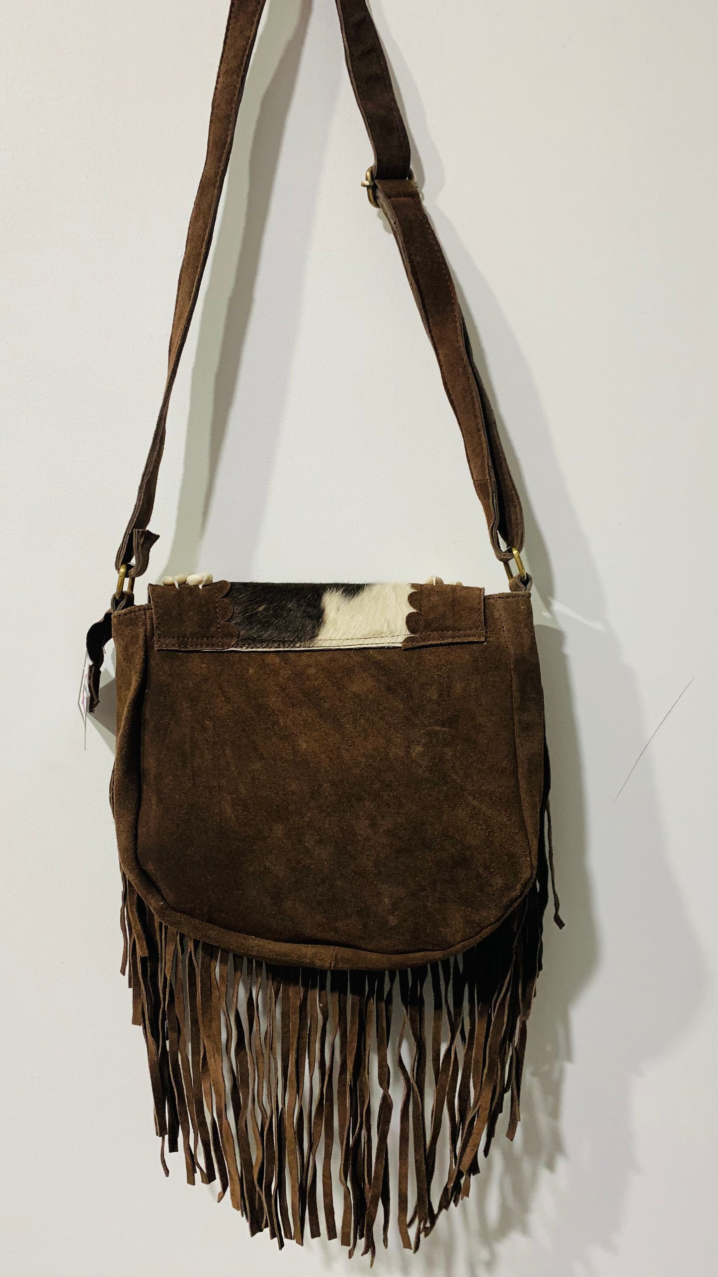 BOHO HANDCRAFTED GENUINE SUEDE LEATHER BAG #205567