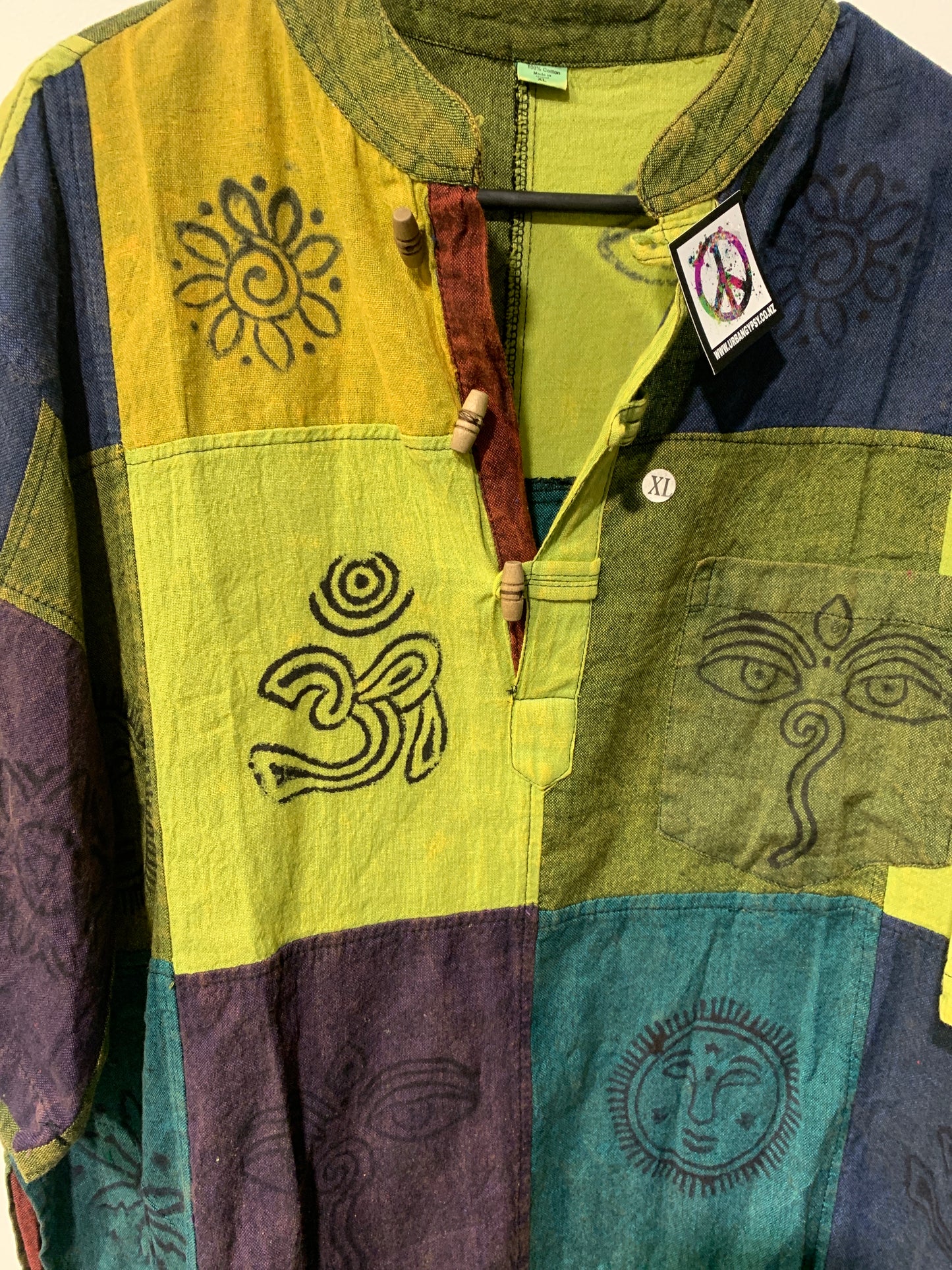 Bohemian style handcrafted Kurta/ Shirt  # KURT402