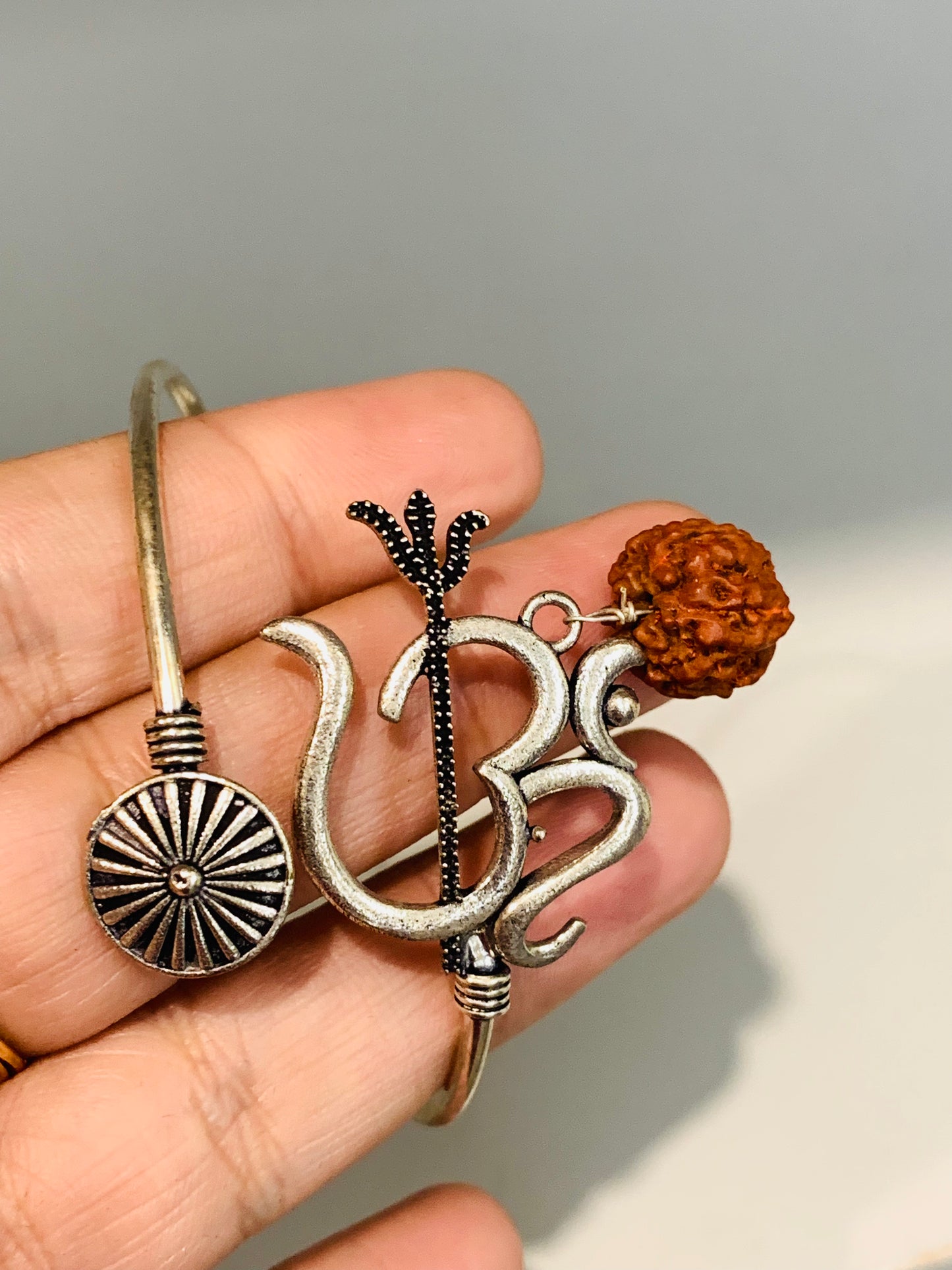 BOHEMIAN STYLE HANDCRAFTED RUDRAKSH AND BEADS BRACELET # 508025