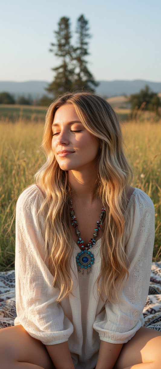 HANDCRAFTED DANGLE NECKLACE #A214