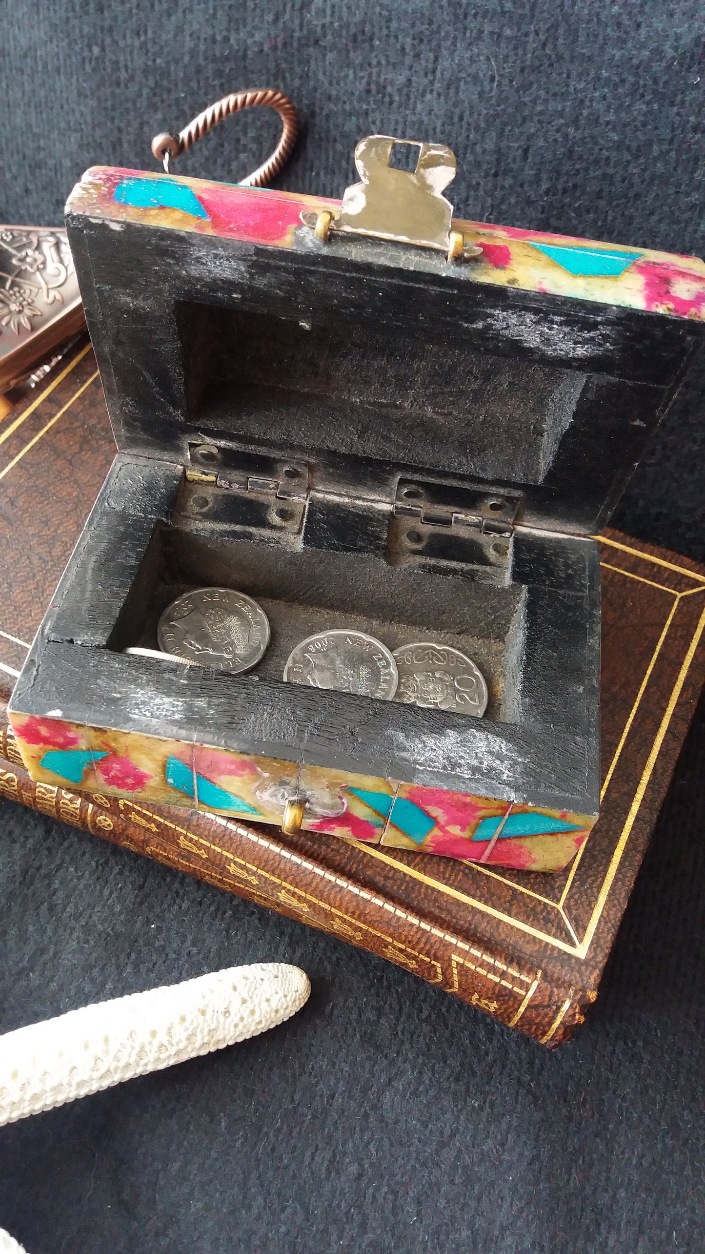 Bohemian style handcrafted treasure /chest box