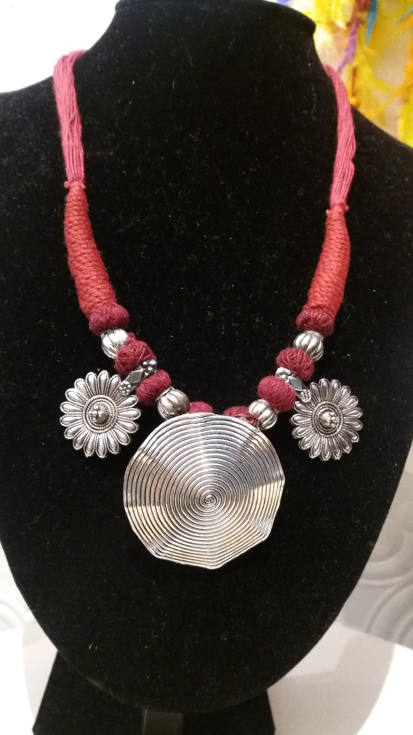 BOHEMIAN STYLE HANDCRAFTED VINTAGE AFGHAN CHARMS NECKLACE